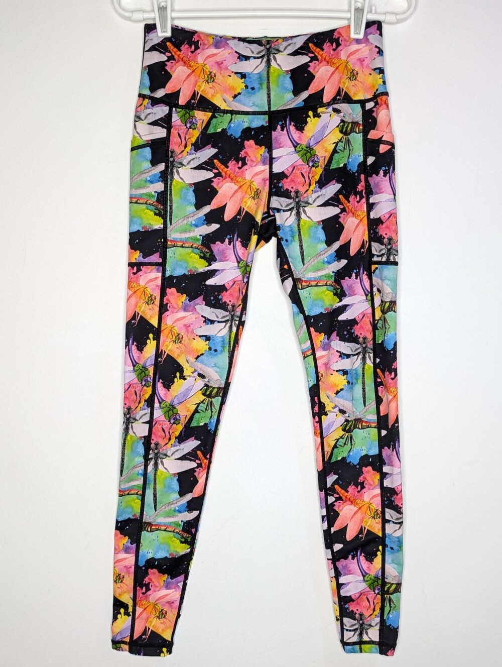 Constantly Varied Gear Colorful Dragonfly Athletic Exercise Workout Leggings S